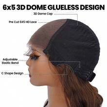 6x5 巧克力棕色无胶假发，真人发，预先拔毛，预先剪裁，4#棕色假发，蓬松波浪蕾丝前假发，真人发，预先漂白，告别打结（20英寸，6x5 4#假发） - S4 - 查看 5