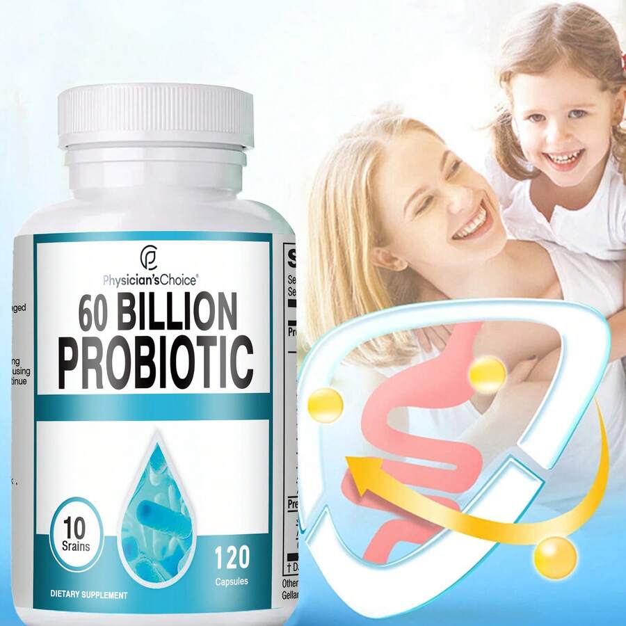 PSLALAE Probiotics 60 Billion - Organic Prebiotics - Colon Cleansing, Promote Gut Health And Regularity, And Boost The Immune System - 60pcs - 60 viên nang - Xem 1