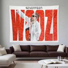 Svtt Woozi Custom Flag, Elegant Room & Studio Wall Decoration, Gift For Kpop Music Lovers, Carat Gift - White - View 2