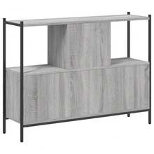 Bibliothèque VidaXL Sonoma Gris 102 x 28 x 77,5 cm, fabrication en bois. - Gris - Voir 7