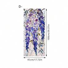 1 miếng dán tĩnh điện hình kính màu chim ruồi chuồn chuồn hoa tử đằng trang trí cho phòng khách, nhà bếp, văn phòng, cửa trượt, không cần keo dán, màn chắn riêng tư cầu vồng lăng kính mùa xuân trang trí nhà cửa - Nhiều màu - Xem 15