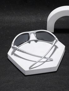 1 PC Men's Wrap Sports Glasses Lightweight Frame Comfortable To Wear For Stay Stable While Exercising With Glasses Box - Multicolor - View 7