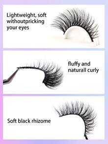 10 Pairs Thick 3D Multi-Layer DD Curly Russian Volume False Eyelashes, High Curl Degree, Dense & Bold Whole Piece Eyelash Extensions