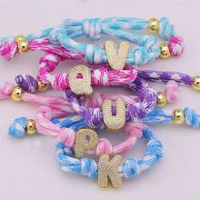 1件新款锆石字母吊坠，优雅魅力，A-Z字母，18k镀金，珠宝制作配件