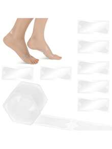 30pcs/1roll Foot Bubble Bandage, Transparent Anti Tape Bubble Pad, Waterproof Bubble Pad Bandage Suitable For Anti Friction Pads On Feet, Toes, Fingers, And Heels - White - View 2