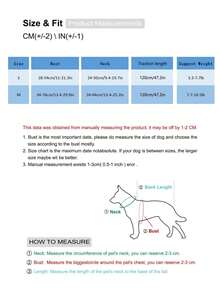 一套粉色刺绣猫狗牵引绳、胸背带和零食袋 - 粉色 - 查看 4