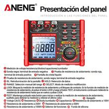 Digital Insulation Resistance Tester Megohmmeter Aneng Mh15 Probador de resistencia de aislamiento - Rojo - Ver 8