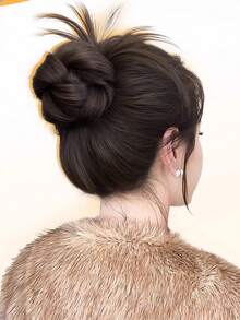 1个凌乱发髻发夹，蓬松甜甜圈发髻制作器