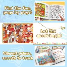 Visual Search And Object Identification Activity Notebook, Animal/Holiday/Lifestyle Scenes, Observation And Focus Training, Screen-Free Puzzle Fun With Colorful Illustrations - Look and Find - View 8