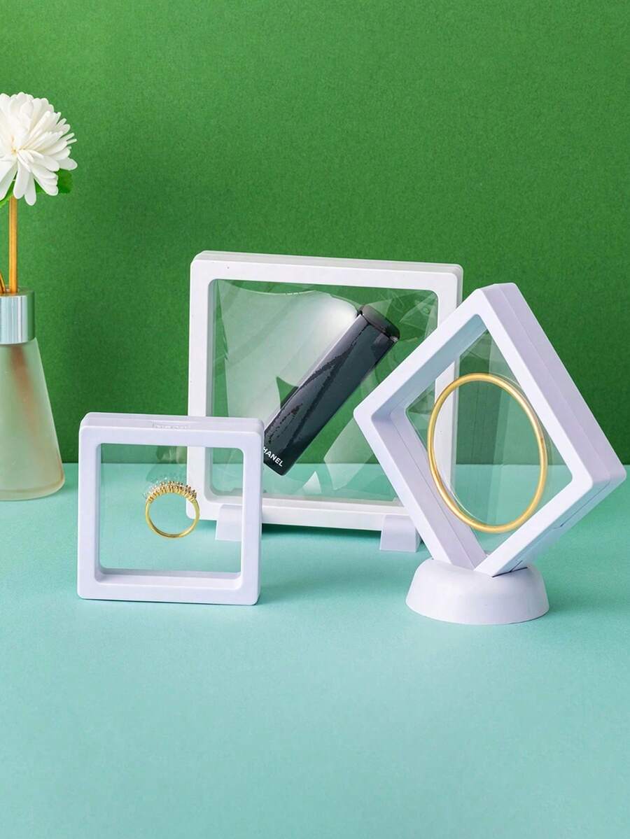 10pcs/1pc Clear Membrane Box Earring Jewelry Storage Box, Portable Anti-Oxidation PE Membrane Earring Clip Necklace Gift Box, Anti-Dust Oxidation-Proof Jewelry Box, PE Membrane Jewelry Storage Box For Rings, Earrings, Bracelets, Necklaces: Portable Earring Rings Necklace Anti-Oxidation Small Elegant Jewelry Hanging Display Box - White - View 1