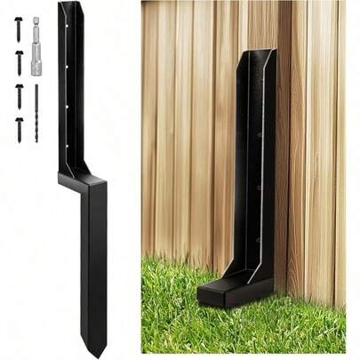 Fence Post Repair 85cm (33.5") One-Piece Heavy Duty Fence Post Repair Spike Ground Spike For Reinforcing Damaged Or Broken Wooden Posts