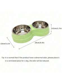 Double-Layer Stainless Steel Pet Bowl - Non-Slip Base - Suitable For Food And Water - Easy To Clean - 100ml - View 2