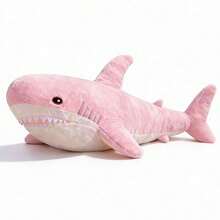 Adorable Pink Shark Plush Toy - Soft Stuffed Animal With Adorable Design, Perfect For Couch Decor & Birthday Gifts For Girls, 0+Year Old Girl Toys Stuffed Animal Weighted Stuffed Animals Plushies - 粉色 - 查看 1