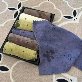 8片/12片装珊瑚绒厨房清洁布，多用途毛巾，柔软吸水，适用于浴室和厨房