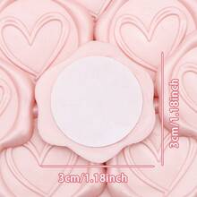 30张粉色爱心自粘蜡封贴纸，适用于礼品、婚礼请柬信封封口