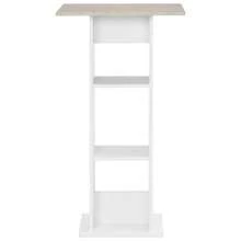vidaXL Mesa de bar branco e beton 60x60x110 cm - Branco - Ver 2