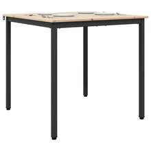 vidaXL Table de salle à manger / Table de repas Naturel - Tabac - Voir 3