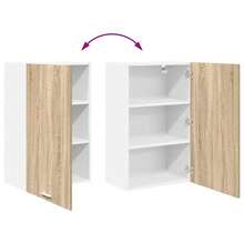 vidaXL Armoire suspendue Chêne Sonoma et Blanc 50 x 31 x 80 cm - Tabac - Voir 11
