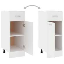 vidaXL Meuble bas à tiroirs "Lyon" Blanc 30 x 46 x 81,5 cm Bois d'ingénierie - Blanc - Voir 7