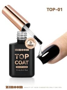 ZIMOOM 不含TPO和HEMA的12毫升亮油/底油，持久亮泽/丝绒哑光，透明凝胶指甲油，可卸除，UV/LED灯可擦，耐刮擦、耐磨损，适用于美甲沙龙和居家DIY美甲。 - 無色 - 查看 11