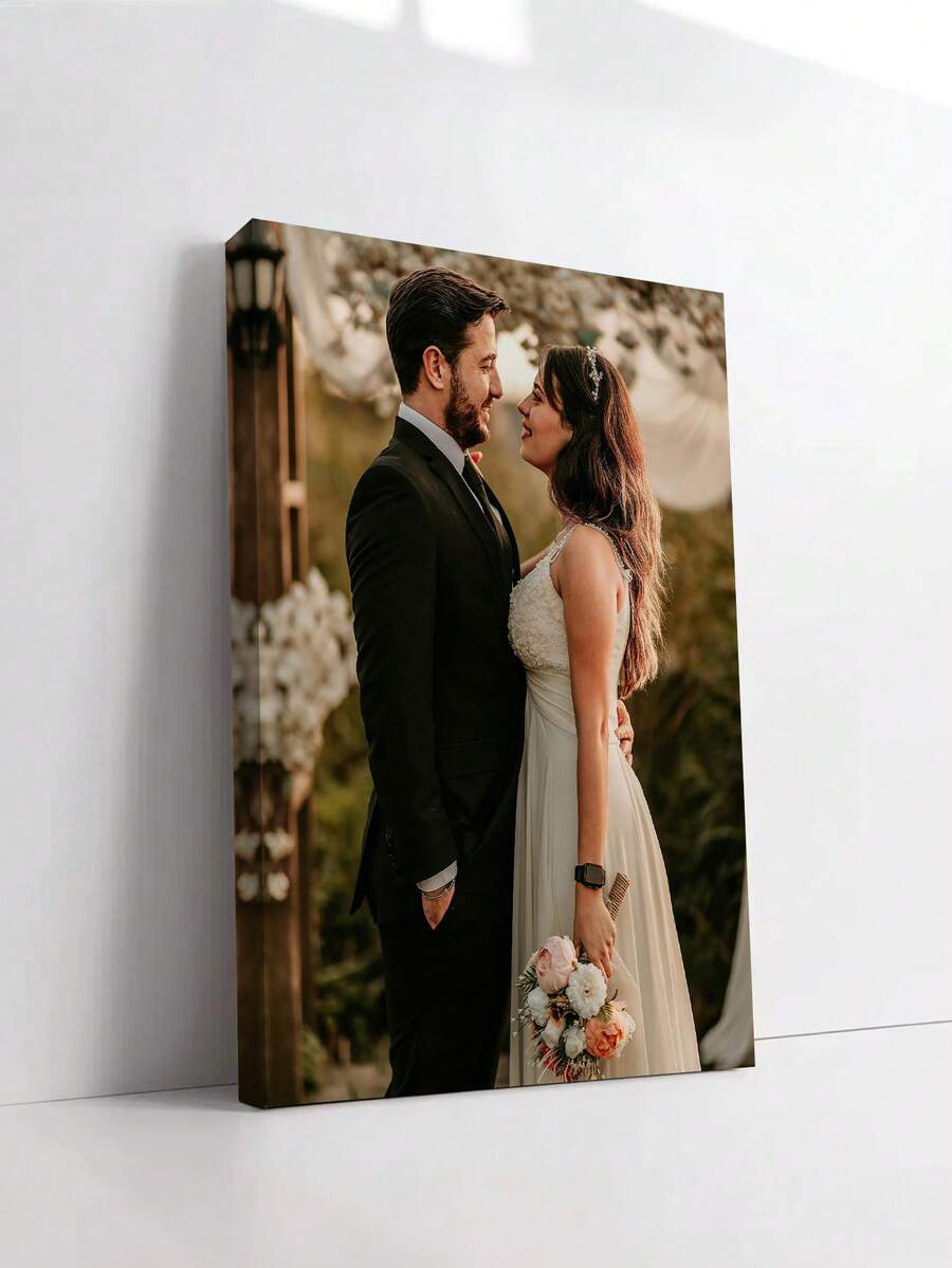 1pc Customized Canvas Wall Art, Mother's Day Gift, Wedding Memento, Father's Day Gift, Easter Decor, Commemorative Gift, Valentine's Day, Room Decor, Custom Photo, Best Friend Gift, Family Gift, Birthday Gift, Aesthetic Home