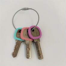 20pcs Colorful Silicone Elastic Key Covers, PVC Waterproof Key Protectors, Key Organizers & Identifiers, Key Chain Accessories (Random Colors) - one-size - View 8