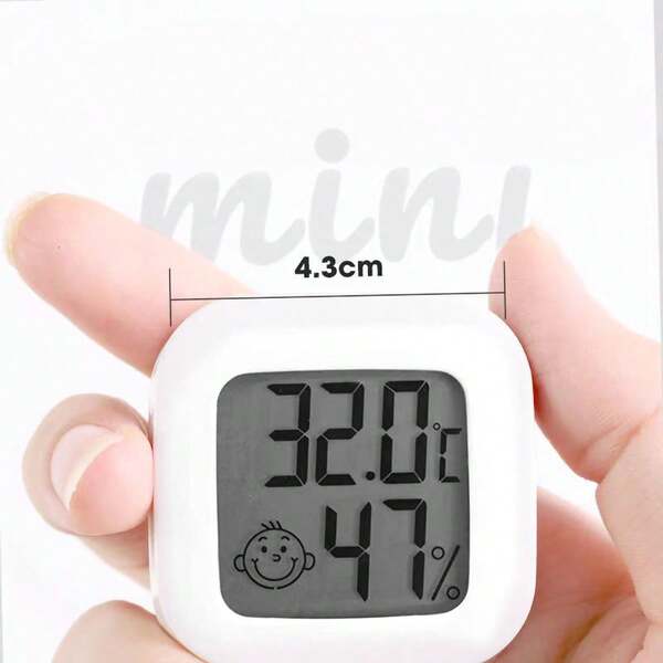 Bộ 2 máy đo độ ẩm mini, nhiệt kế phòng, thiết bị theo dõi nhiệt độ và độ ẩm kỹ thuật số trong nhà, thích hợp cho nhà trẻ, nhà ở, văn phòng, vườn và hầm rượu.