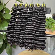 15A Brazilian Deep Wave Bundles Human Hair (20 22 24 Inch) Unprocessed Deep Curly Human Hair Quick Weave Hair 3 Bundles Thick Remy Virgin Hair Extensions Natural Color - SNatural - View 3