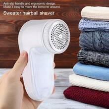 Electric Fabric Hair Remover, Wool Ball Trimmer, Efficient And Fast Removal Of Wool Balls From Clothing, Bedding, Furniture, Carpets, Sofas, Cotton Wool Collector, Stainless Steel Blade Head (Excluding 2 * AA Batteries) - Multicolor - View 1