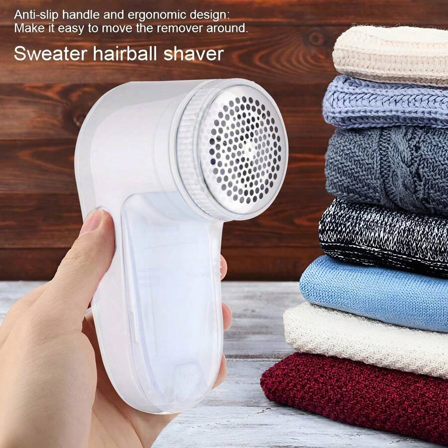 Electric Fabric Hair Remover, Wool Ball Trimmer, Efficient And Fast Removal Of Wool Balls From Clothing, Bedding, Furniture, Carpets, Sofas, Cotton Wool Collector, Stainless Steel Blade Head (Excluding 2 * AA Batteries) - Multicolor - View 1