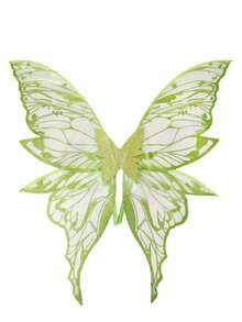 31.5" X 29.5" Adult Fairy Wings Costume Set - Suitable For Carnival Parties. Large Butterfly Wings With Flower Crown. Fairy Costume Set Includes Magic Wand And Elf Ears. - A - View 13