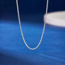 Classic Chopin Chain Genuine S925 Silver Necklace, Thick Sweater Chain For Women & Men, Pure Silver Hiphop Long Necklace, Collarbone Chain, Silver Jewelry, Silver Chain, Length L - Chopin Necklace - 1.81mm Thick - View 12