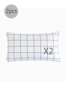 Vỏ gối mềm mại, chất liệu microfiber tốt nhất và giá rẻ - Vỏ gối chống dị ứng và thoáng khí, kích thước lớn, dài, tiêu chuẩn, cỡ Queen, Twin, Single, Double, Full, King, Body, European và Square, hoàn hảo cho bộ ga trải giường mọi mùa. - Đen và trắng - Xem 23