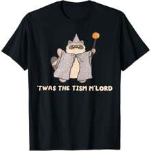 The Tism M Lord Funny Meme History Knight Raccoon T-Shirt - 黑色 - 查看 1