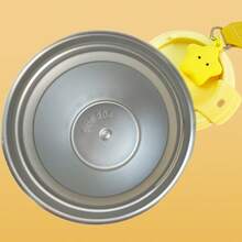 Miniso Chiikawa Series Usagi 360mL /12.17oz Beige Insulated Coffee Cup - Stainless Steel Material, Bunny Cartoon Print, Detachable Charm & Leak-Proof Lid For Office/Commute(1PC) - Yellow - View 4