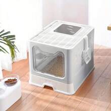 Folding Cat Pet Litter Poo Box Case Tray - g - View 2