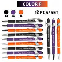 12/30pcs Personalized Engraved Metal Ballpoint Pen Set With Stylus Tip, Medium Nib, Custom Business Office Writing Pens, Personalized Graduation Keepsake - Sets - View 24