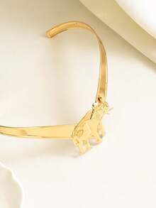 1件时尚夸张创意独特大象项圈项链，适合女性日常佩戴