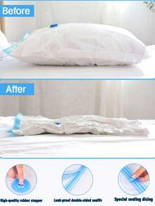 9个真空密封袋、旅行配件、真空袋、旅行必备品、真空收纳袋、旅行必备品、收纳袋、邮轮必备品、整理收纳、卧室用品 - 彩色 - 查看 6