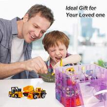 7 Layers Stackable Storage Container, 70 Adjustable Compartments (White) Perfect For Kids Toys, Art Crafts, Jewelry, Supplies, Mini & Letter Sticker Included - 紫色 - 查看 4