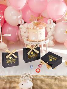 10PCS/1PC/Small Bowknot Gift Box [Including Ribbon] Valentine's Day Gift Box, Packaging Box, Packaging Bag, Can Hold Small Items, For Lovers, For Friends, Suitable For Valentine's Day, Birthdays, Party Gift Boxes