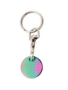 1 szt. Brelok do wózka sklepowego ze stali nierdzewnej – modny metalowy wisiorek, odpowiedni do torebek i kluczy, idealny prezent, odpowiedni dla studentek, akcesoriów samochodowych, uroczy gotycki styl Y2K - Wielokolorowe - Zobacz 4