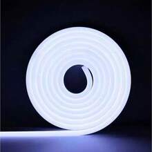 Rolo de 5m de fita LED Mangueira Neon Corte 2,5cm Flexível 12v pronta entrega Com Fonte - Branco Frio - Visão 1