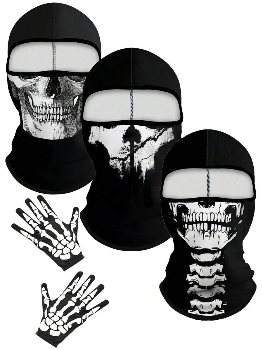 1pc/2pcs Unisex Sports Climbing Elastic Moisture-Wicking Motorcycle Riding Face Mask, Suitable For Outdoor Activities, Parties, And Cosplay - C - View 1
