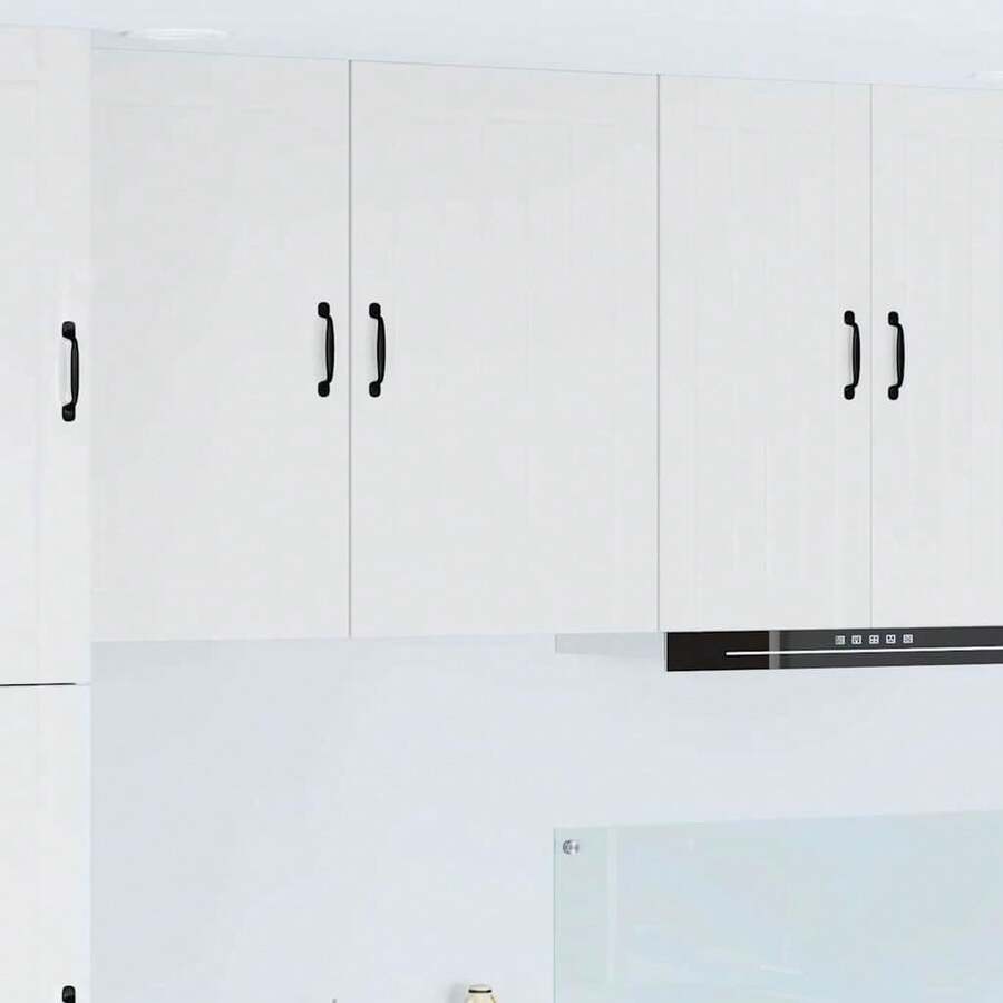 vidaXL Armoire de cuisine Blanc brillant 50 x 31 x 80 cm - Blanc - Voir 1