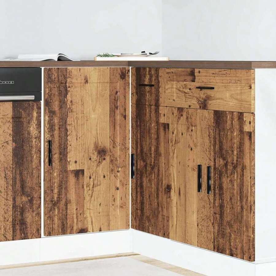 vidaXL Armário de cozinha Porto vieux bois bois d'ingénierie - Castanho - Ver 1