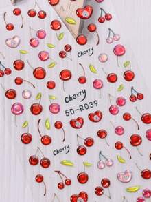 4pcs Spring/Summer Floral, Butterfly, Fruit 3D Nail Art Stickers, Vintage Delicate Design, 5D Exquisite Stickers, Suitable For Valentine's Day, Easter, Music Festivals, Wedding Season, Carnival Themes, Easy To Apply, For Nail Decoration, DIY, Holiday Gifts, Y2K Style Nails Nail Supplies - Multicolor - View 6