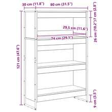 vidaXL Sonoma Bücherregal 80 x 30 x 155 cm Holzwerkstoff - Braun - Übersicht 11