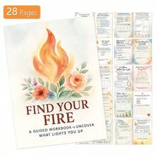 1 cuốn sổ tay hướng dẫn "Tìm Ngọn Lửa Của Bạn" - Sách tự giúp bản thân phát triển, thiết kế hoa lá, phù hợp cho sự nghiệp và các mối quan hệ - Nhật ký suy ngẫm dành cho thanh thiếu niên và người lớn - Tông màu pastel nhẹ nhàng (Hoa hồng) - Món quà lý tưởng để tìm kiếm mục đích sống, lời khuyên về mối quan hệ, thiết kế truyền cảm hứng, giấy chất lượng cao, cẩm nang dành cho người trẻ chuyên nghiệp. - Nhiều màu 2 - Xem 4