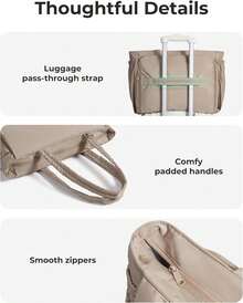 ¡RecomendadoBAGSMART - Bolsa de mano para mujer, con múltiples bolsillos, bolsa de trabajo acolchada para viajes, gimnasio¡Top de Temporada - Negro - - Ver 8